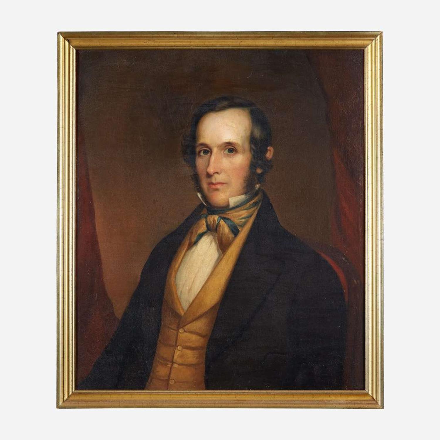 American School 19th century Portrait of a Gentleman
