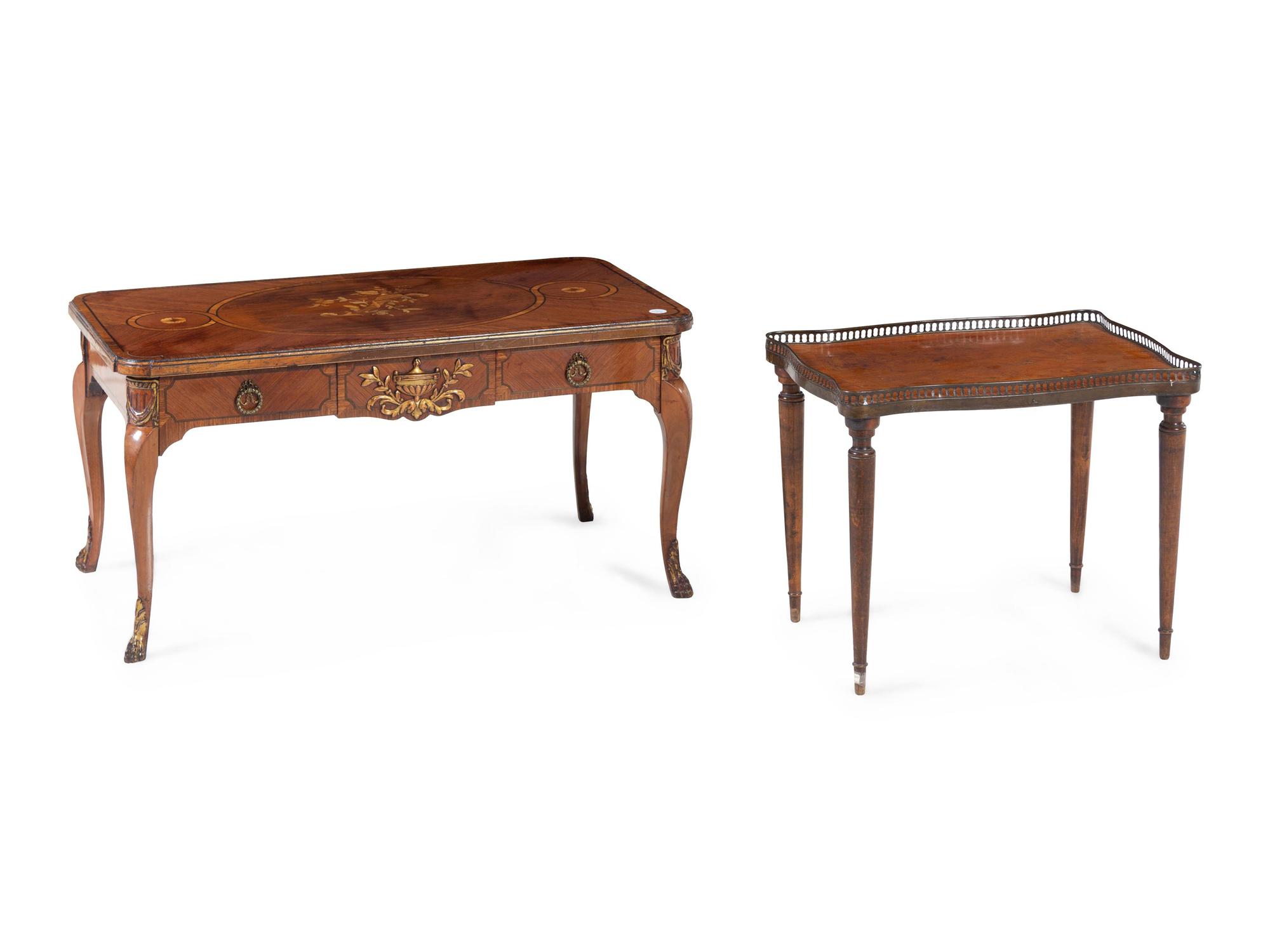 A Louis XV Style Low Table and a Louis XVI Style Low Table