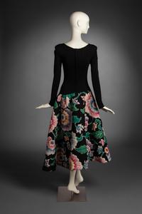 Bob Mackie Dress with Quilted Floral Skirt, 1980s