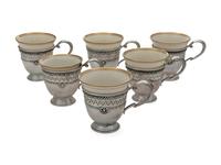 A Set of Six American Silver Demitasse Cups