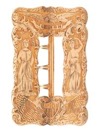 [MILITARIA]. Civil War-era gold sash buckle.