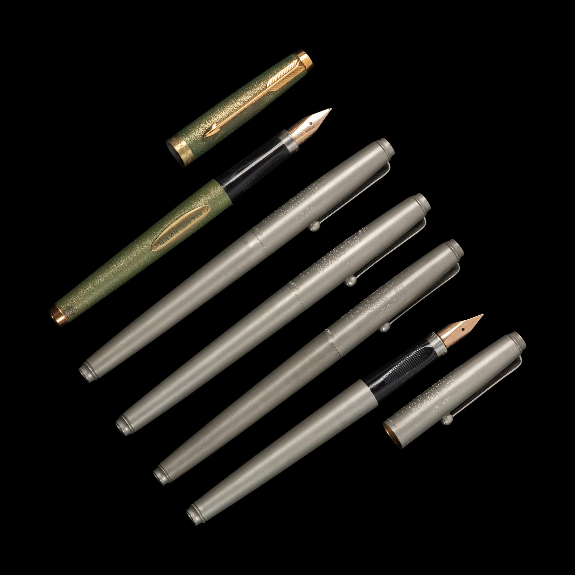 A Group of Five Parker Limited Edition Fountain Pens
