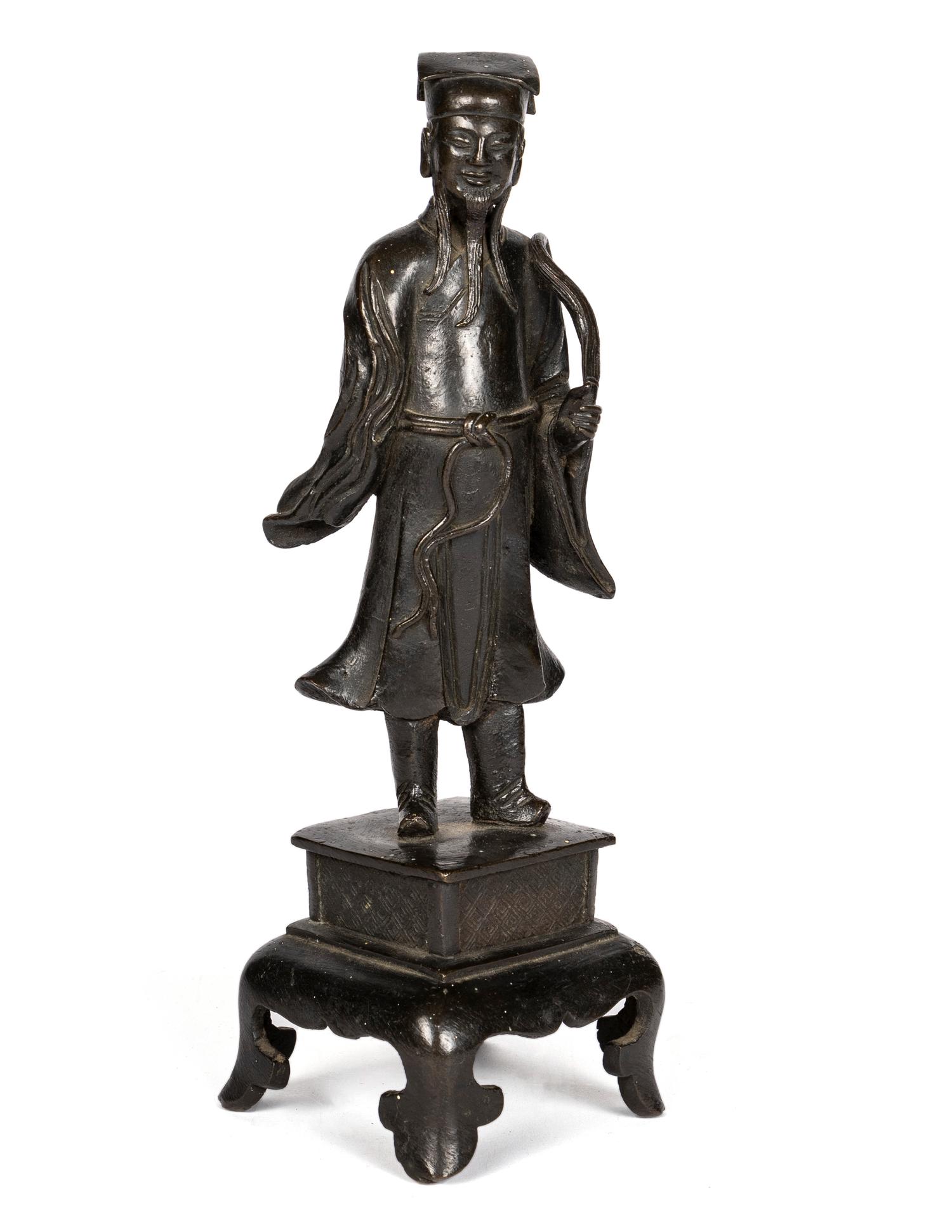 A Chinese Bronze Figure of a Daoist Immortal