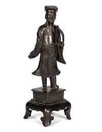 A Chinese Bronze Figure of a Daoist Immortal