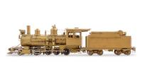 A Group of Four Brass Locomotive and Tenders
