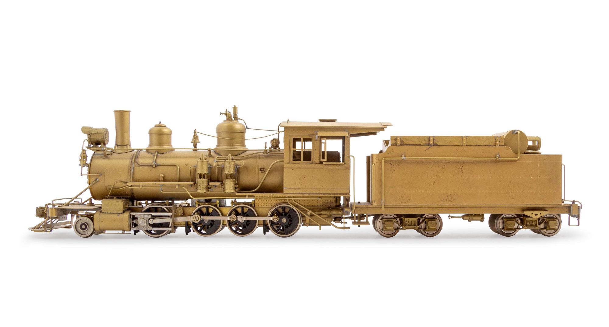 A Group of Four Brass Locomotive and Tenders