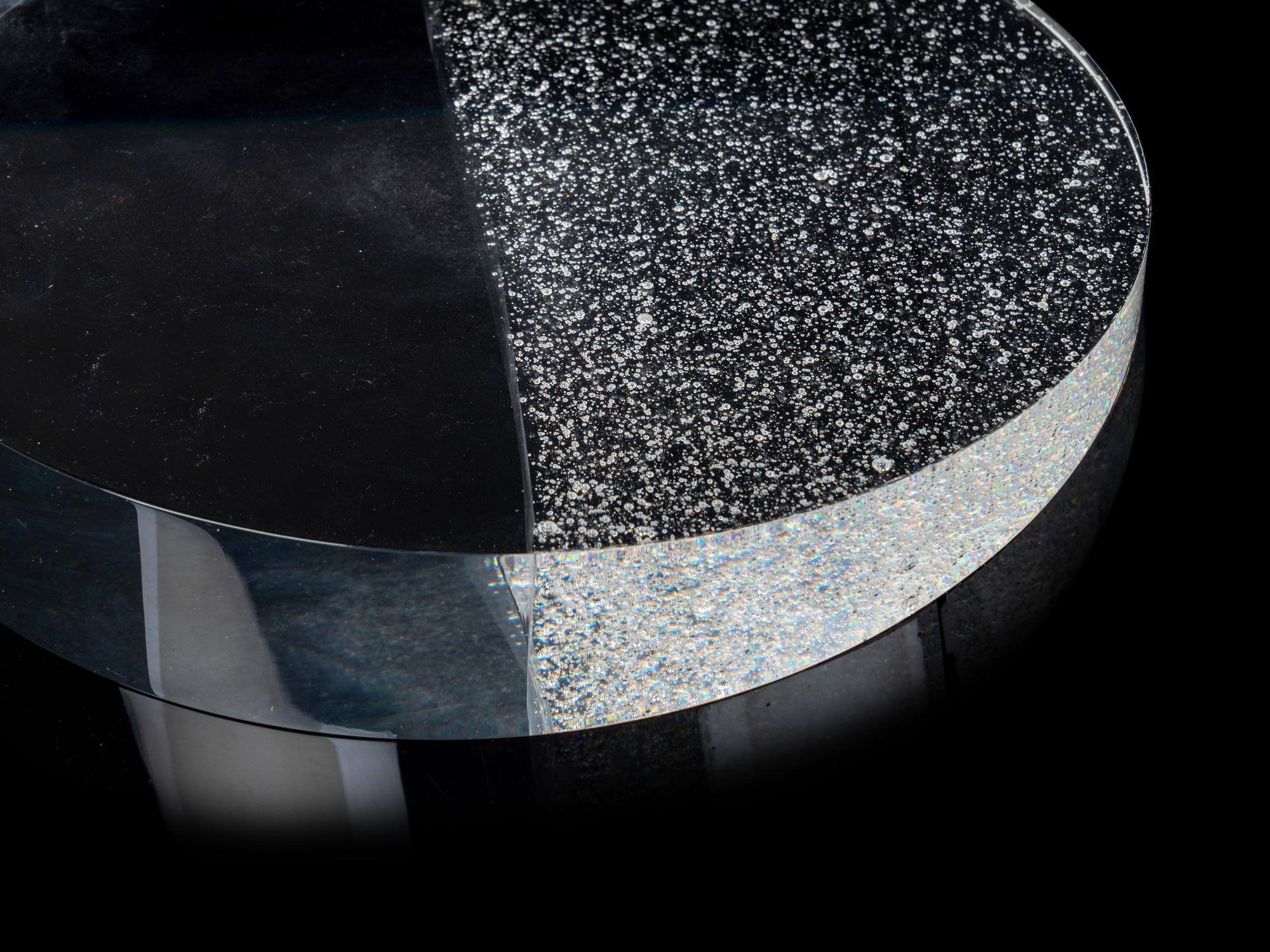 A Steuben Glass Day and Night Sculpture Designed by David Dowler