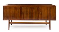 Danish, c.1960, a three-door sideboard