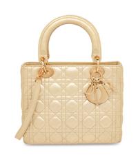 Dior, Medium Metallic Gold Lady Dior