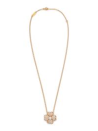 VAN CLEEF AND ARPELS, YELLOW GOLD AND DIAMOND 'COSMOS' PENDANT/BROOCH NECKLACE