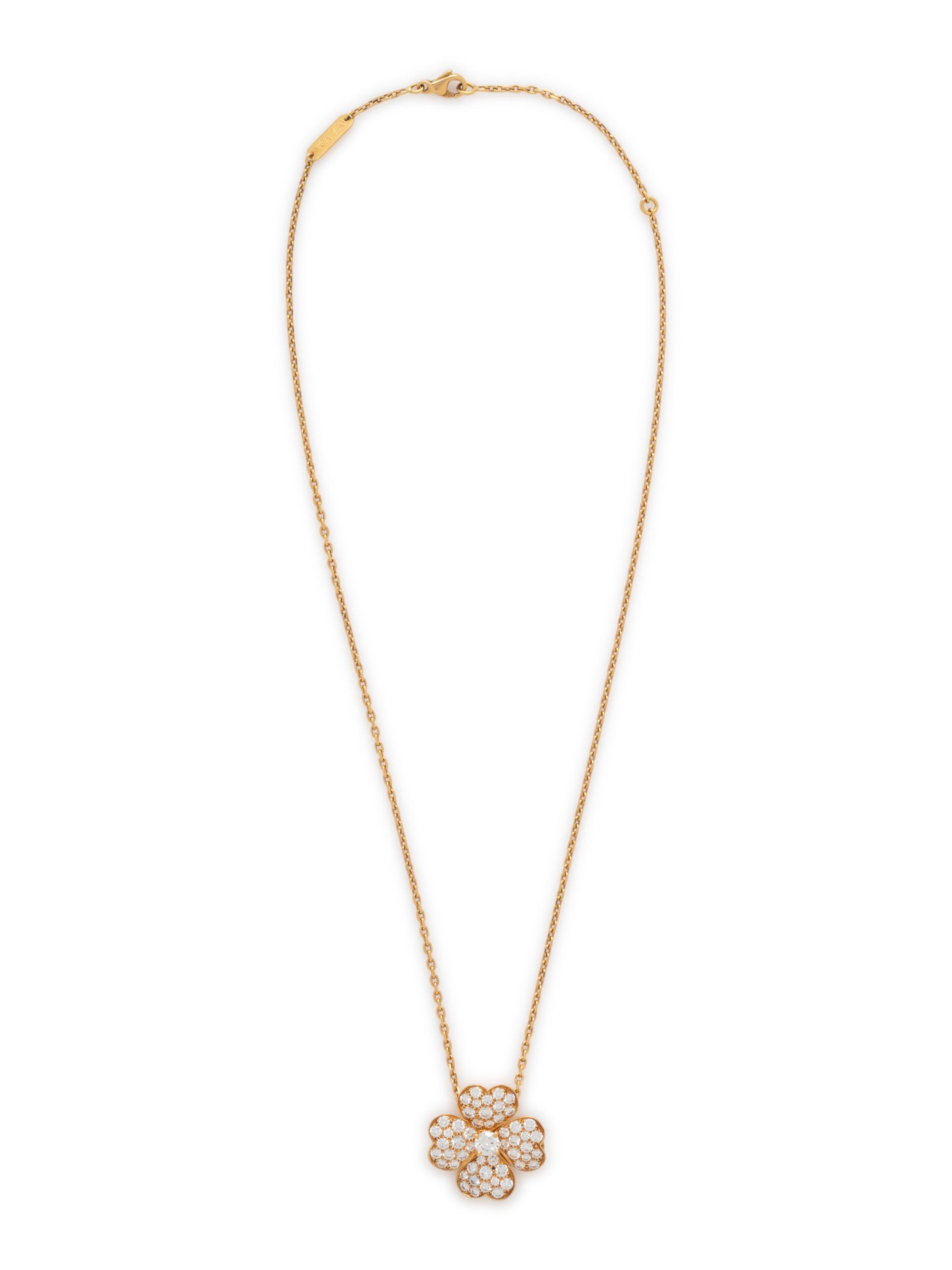 VAN CLEEF AND ARPELS, YELLOW GOLD AND DIAMOND 'COSMOS' PENDANT/BROOCH NECKLACE