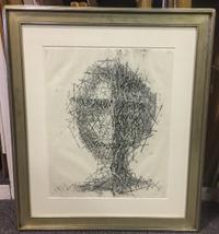 Artist Unknown, (20th century), Untitled (Cross Hatched Head)
