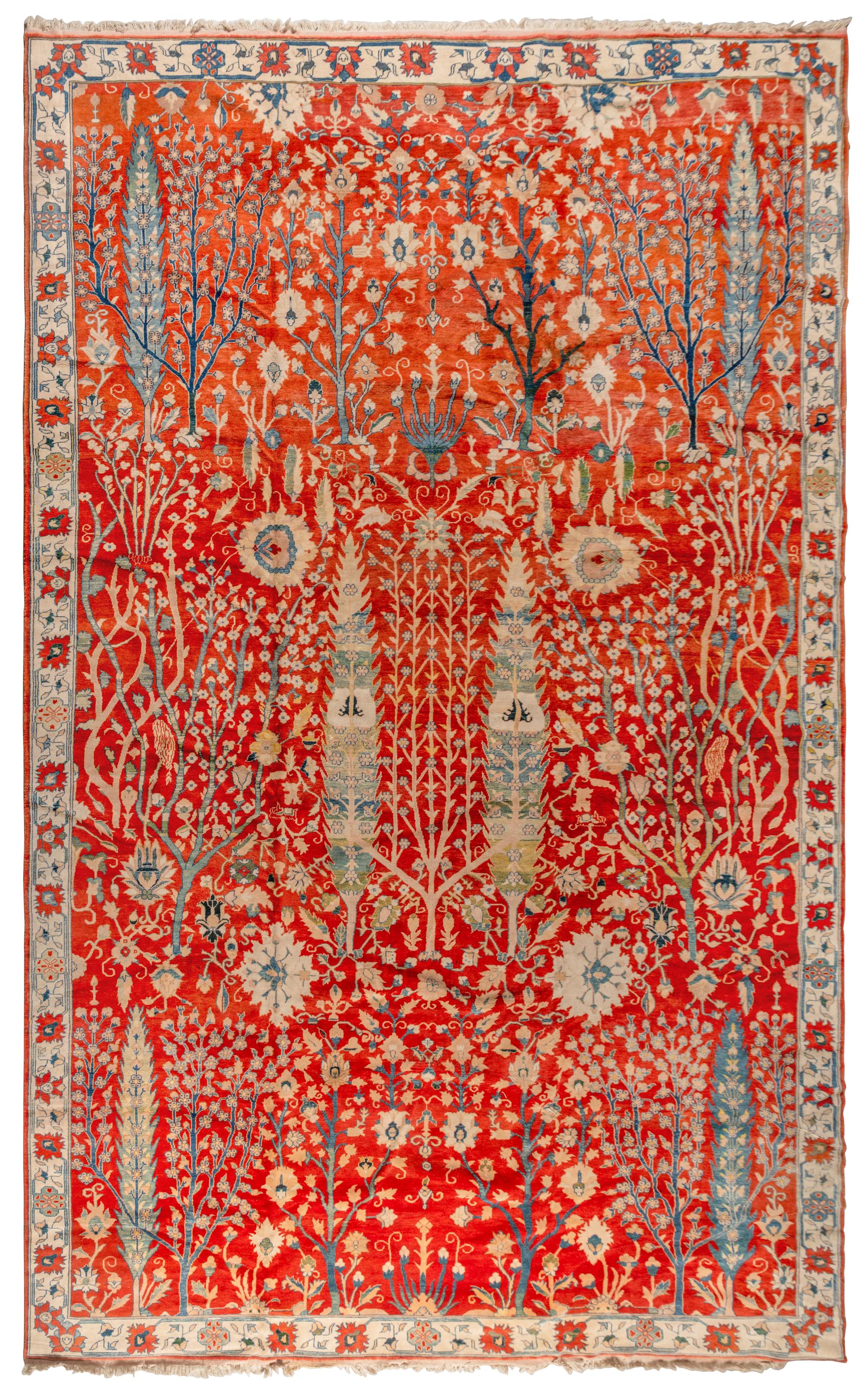 A Large Tabriz "Tree of Life" Carpet