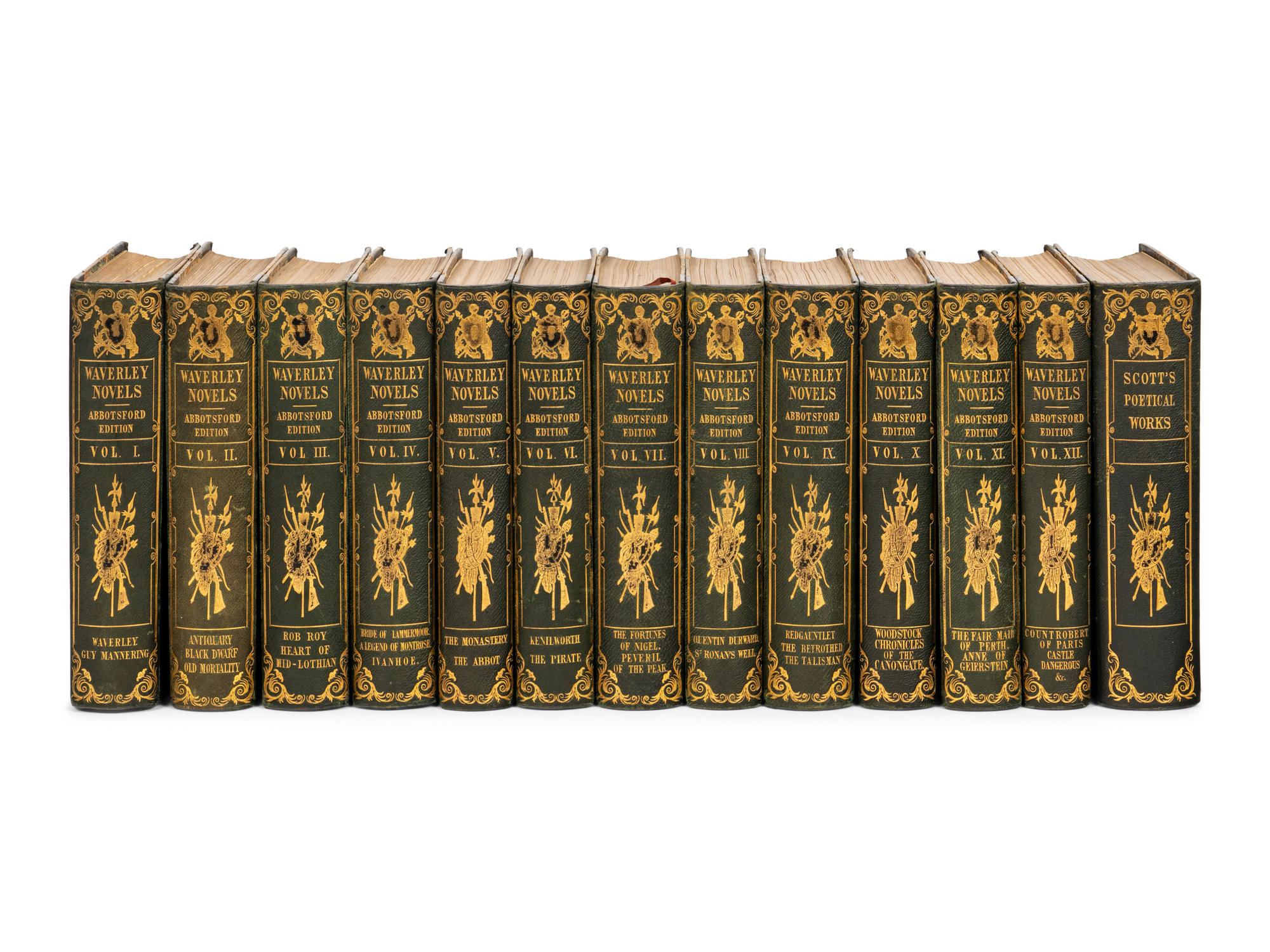 SCOTT, Walter, Sir. The Waverly Novels . -- Poetical Works . Edinburgh: Robert Cadell, 1842.