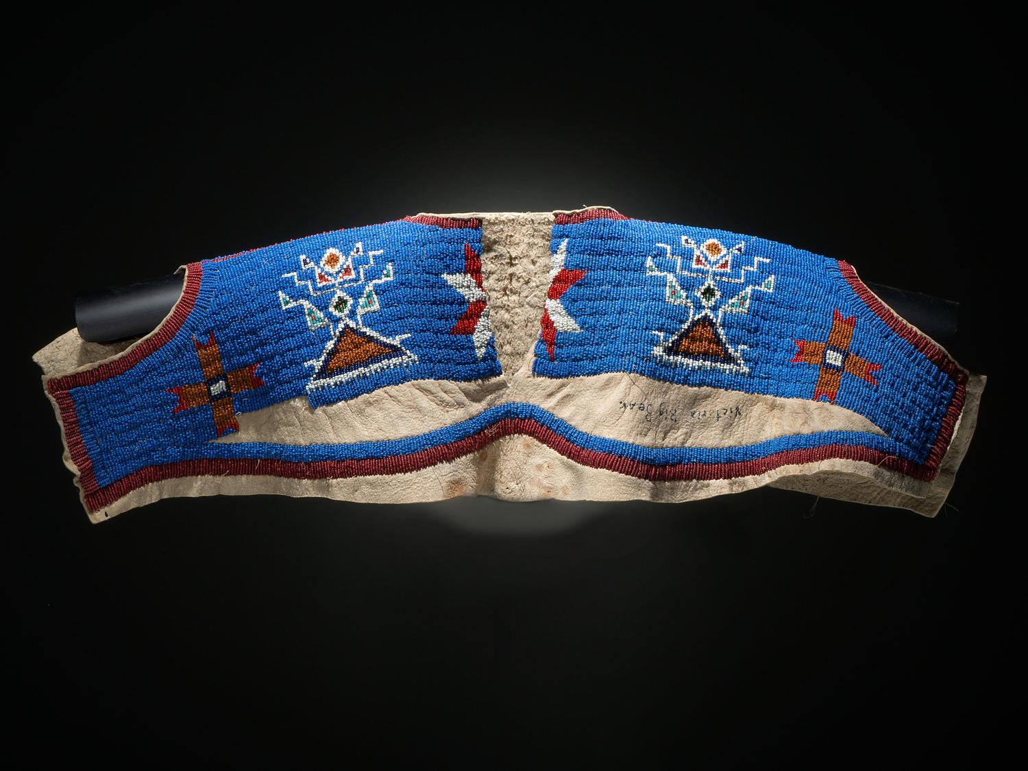Sioux Girl's Beaded Hide Dress Yoke