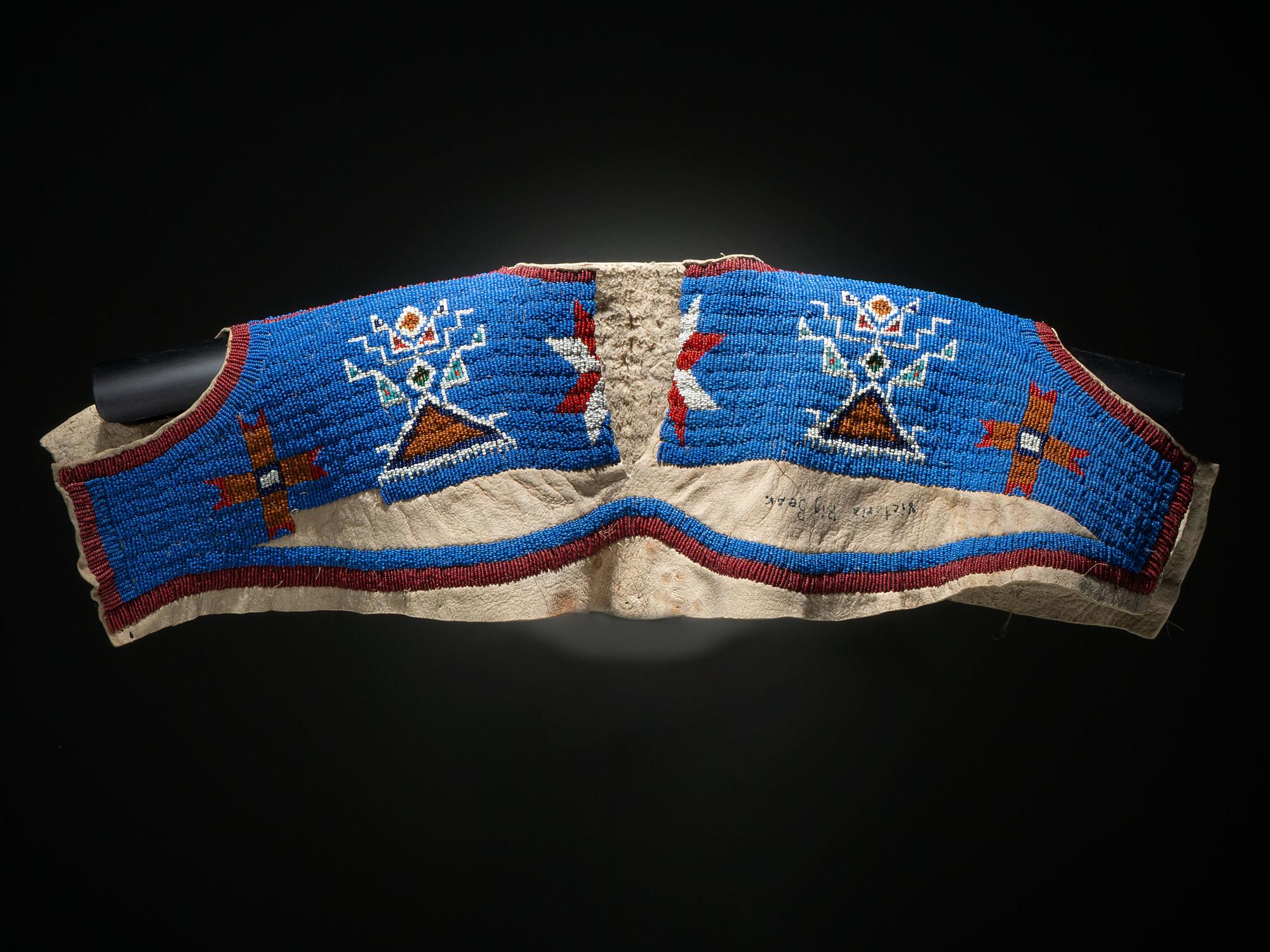 Sioux Girl's Beaded Hide Dress Yoke