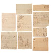 [COLONIAL] Late 18th Century receipts, including the Indian Queen Tavern, and copies of the Pennsylvania Gazette.