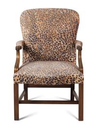 A George III Style Mahogany Library Chair