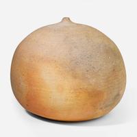 Toshiko Takaezu (American, 1922–2011) Unglazed Closed Form, USA, circa 1990s