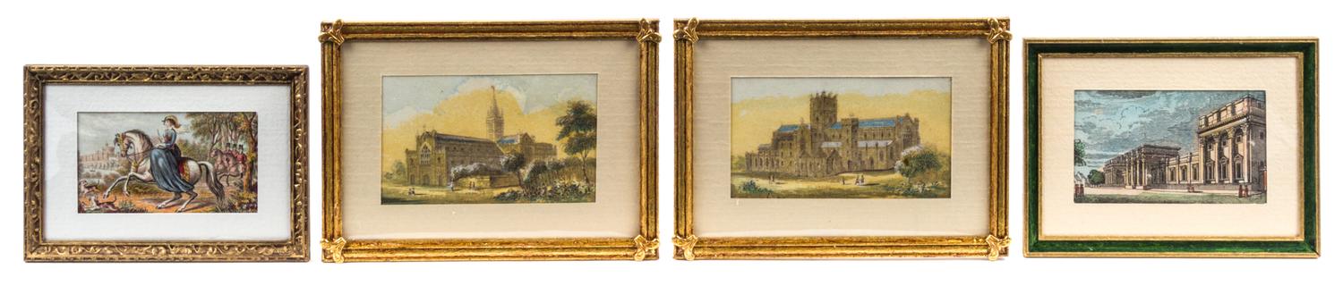 A Group of Four Printed Works Largest 1 1/4 x 2 inches (visible).