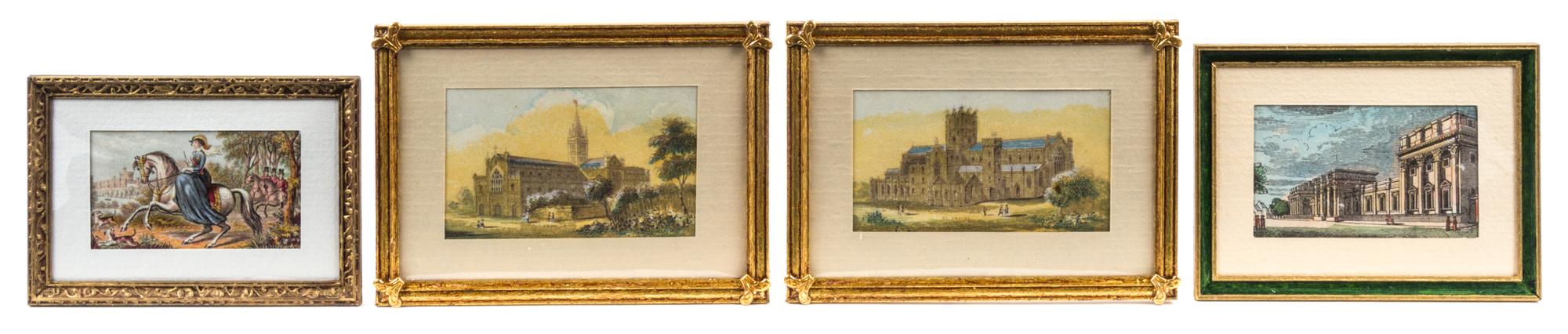 A Group of Four Printed Works Largest 1 1/4 x 2 inches (visible).