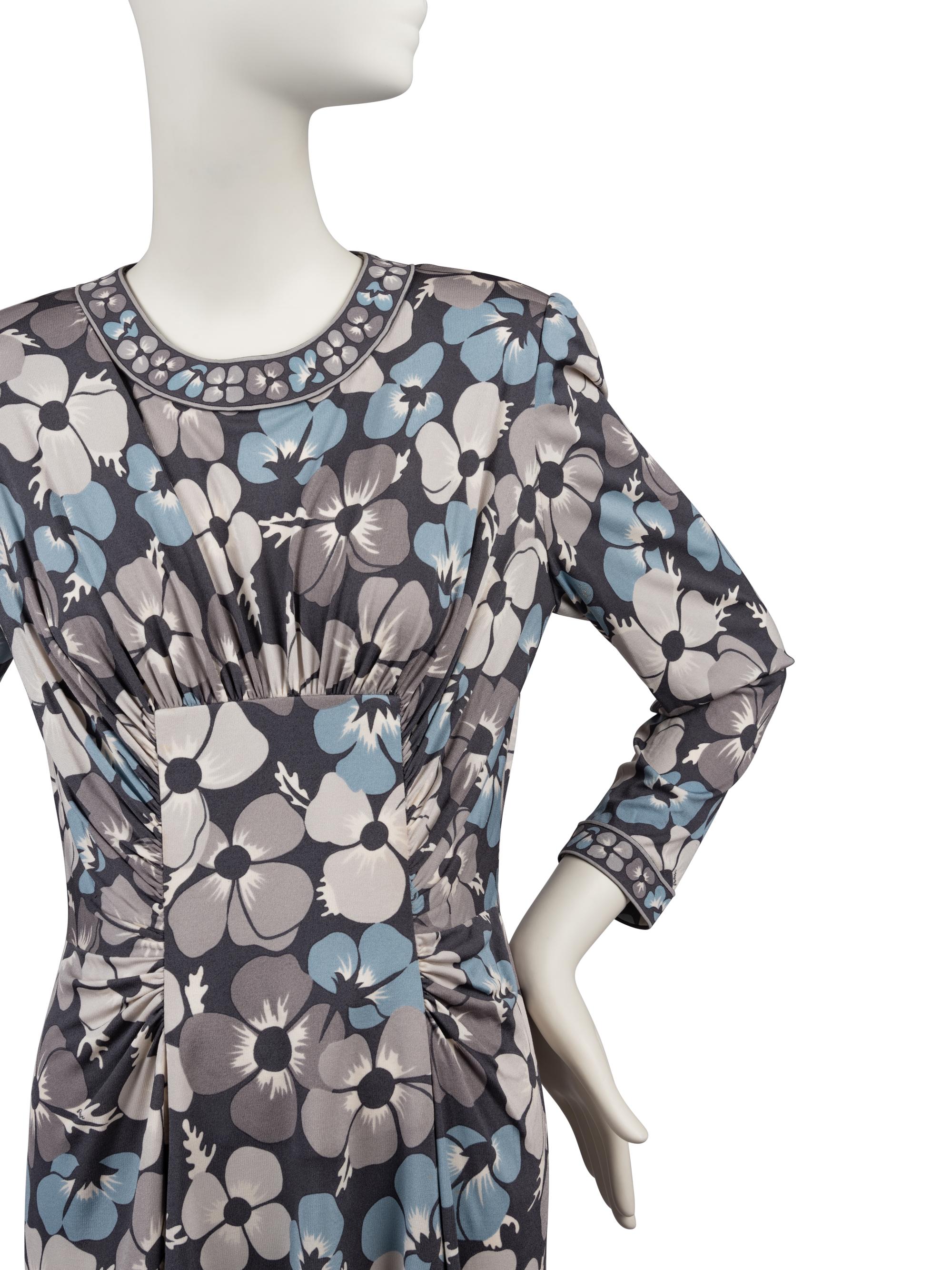 Four Designer Dresses: Estevez, Scaasi, Adolfo, and Bessi, 1970-80s