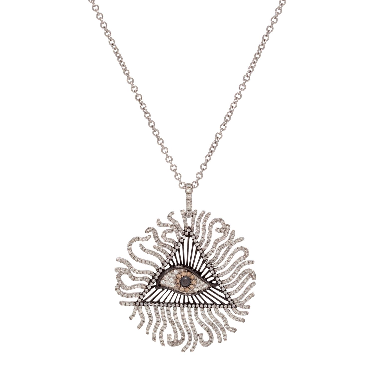 DIAMOND MASONIC EYE PENDANT/ NECKLACE