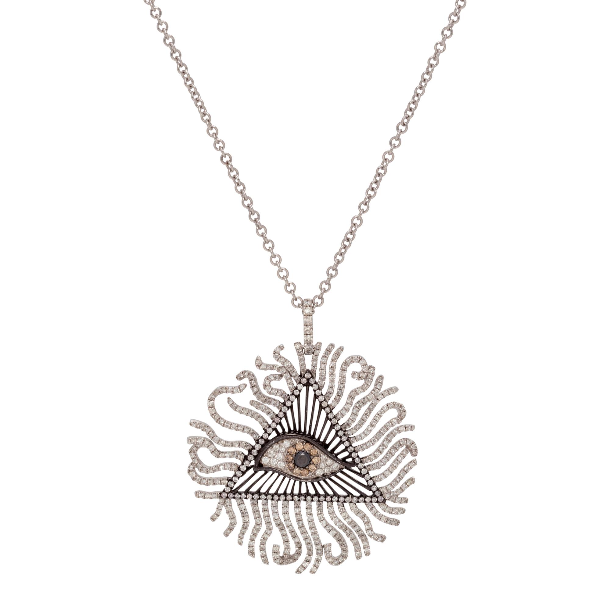 DIAMOND MASONIC EYE PENDANT/ NECKLACE
