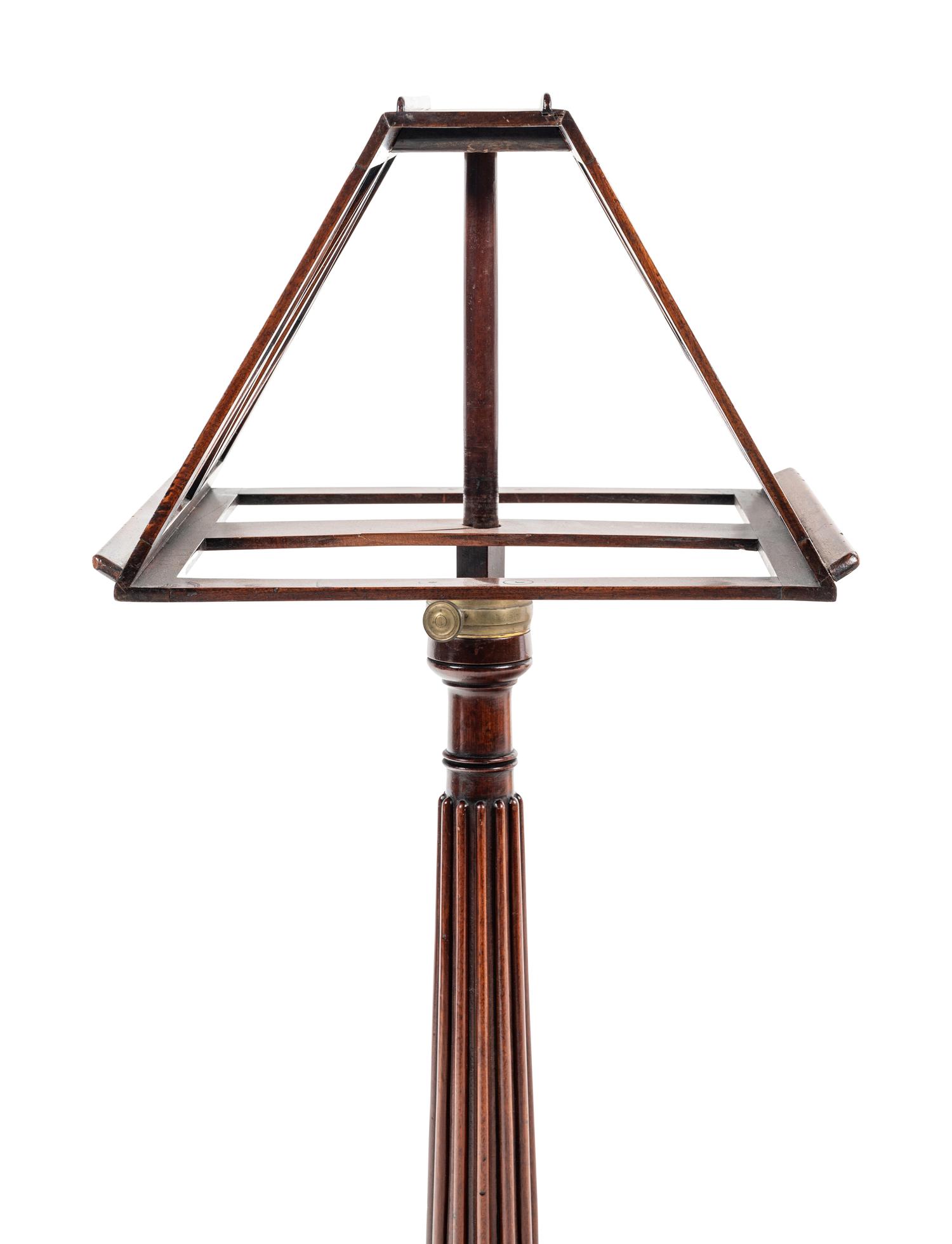 A Regency Mahogany Duet Music Stand