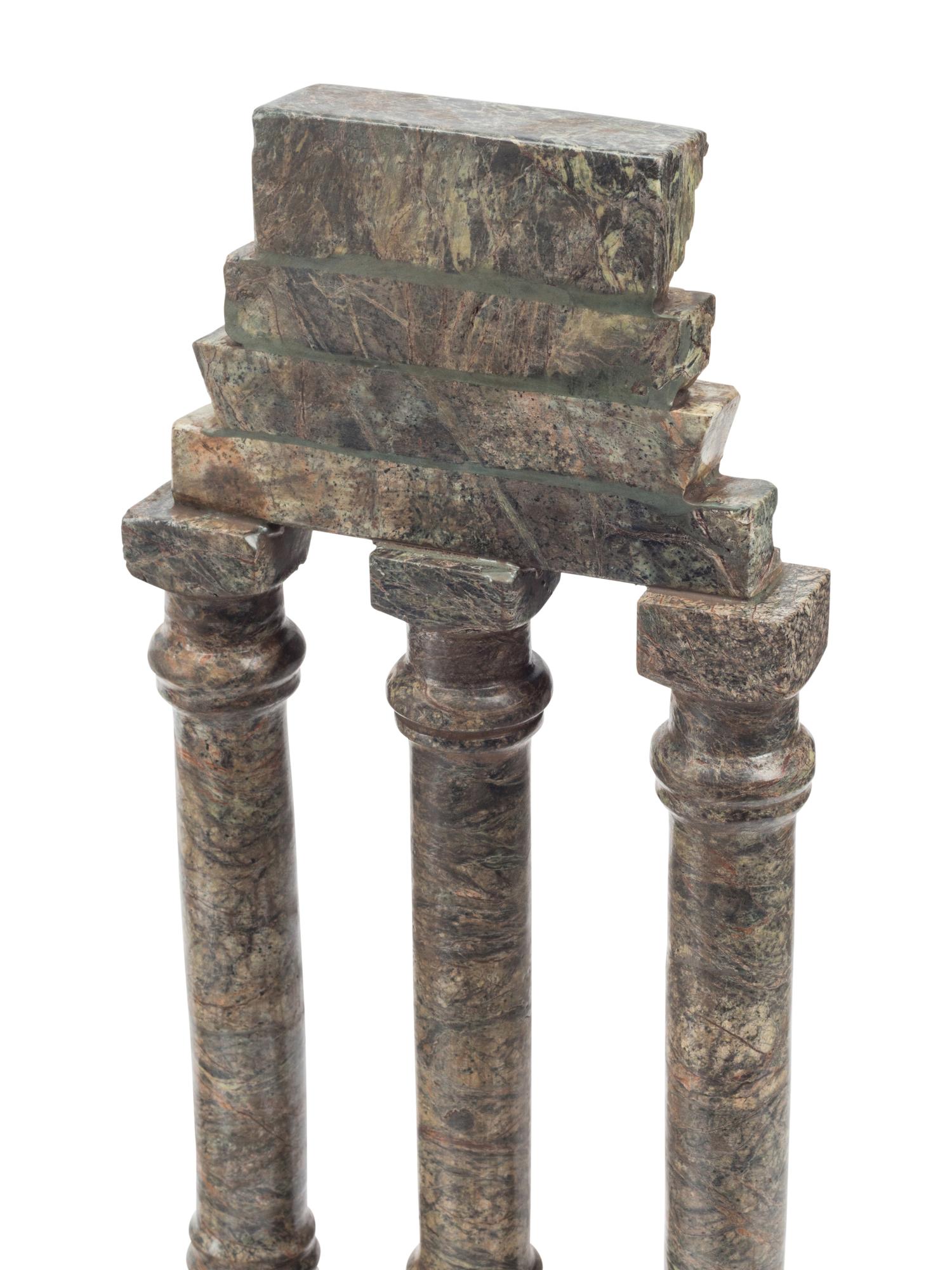 Three Italian Grand Tour Style Marble Models of Ruins