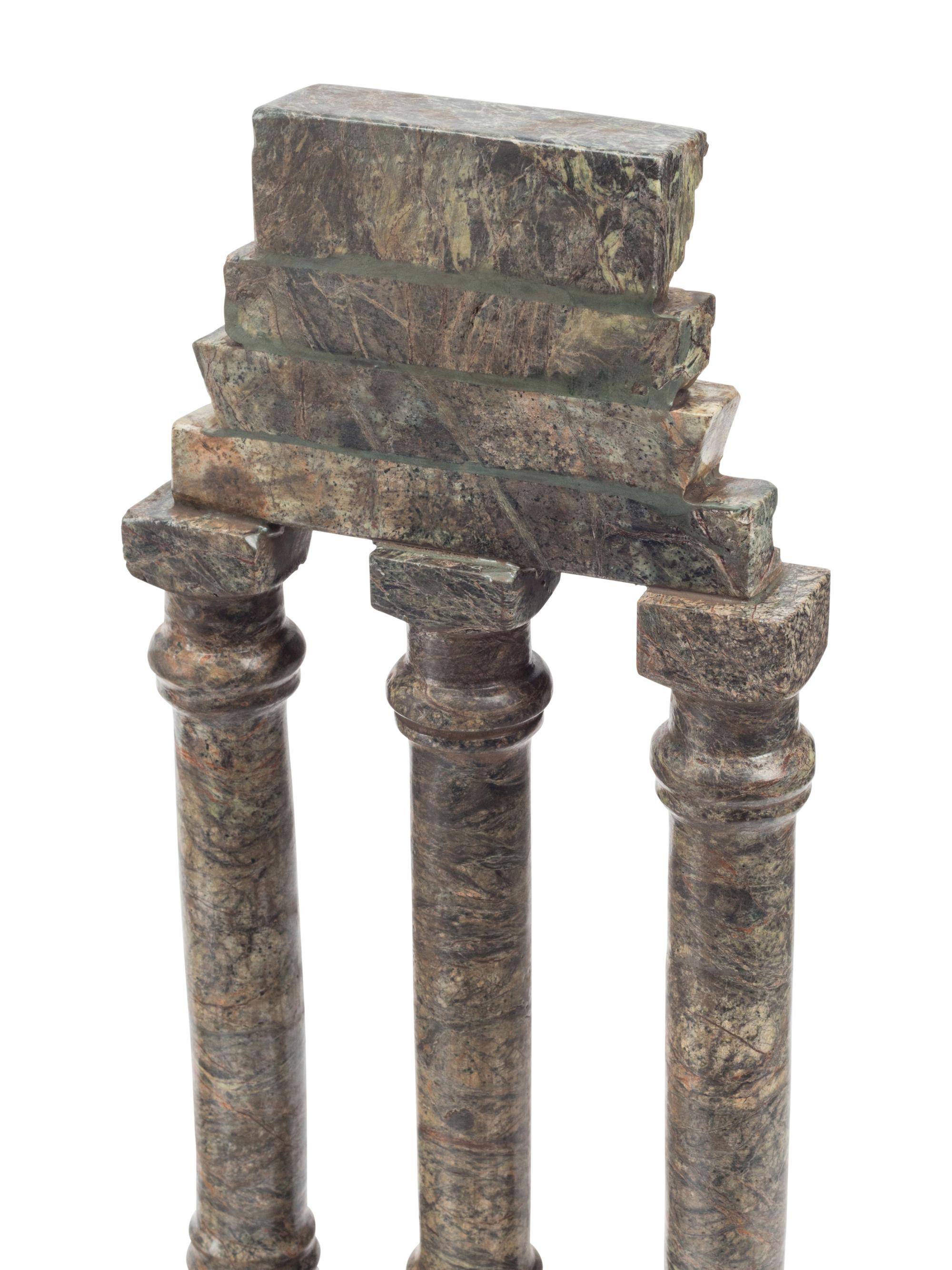 Three Italian Grand Tour Style Marble Models of Ruins