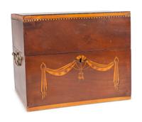 A George III Adam Style Inlaid Mahogany Decanter Box
