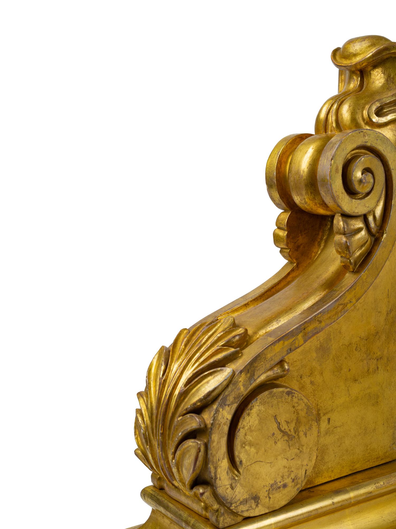 A Pair of English Neoclassical Style Carved Giltwood Brackets — 19TH CENTURY