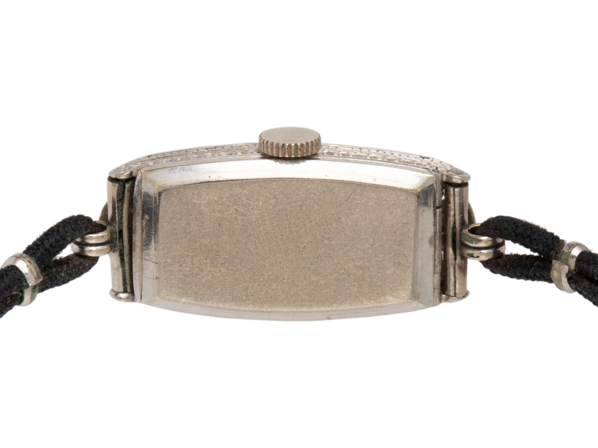 ART DECO, PLATINUM AND DIAMOND WRISTWATCH