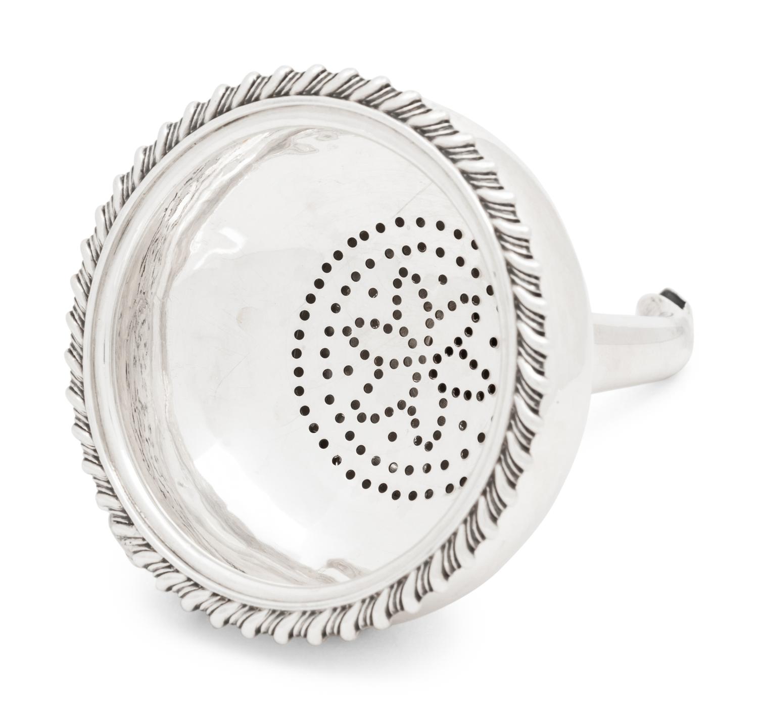 A George III Silver Wine Funnel