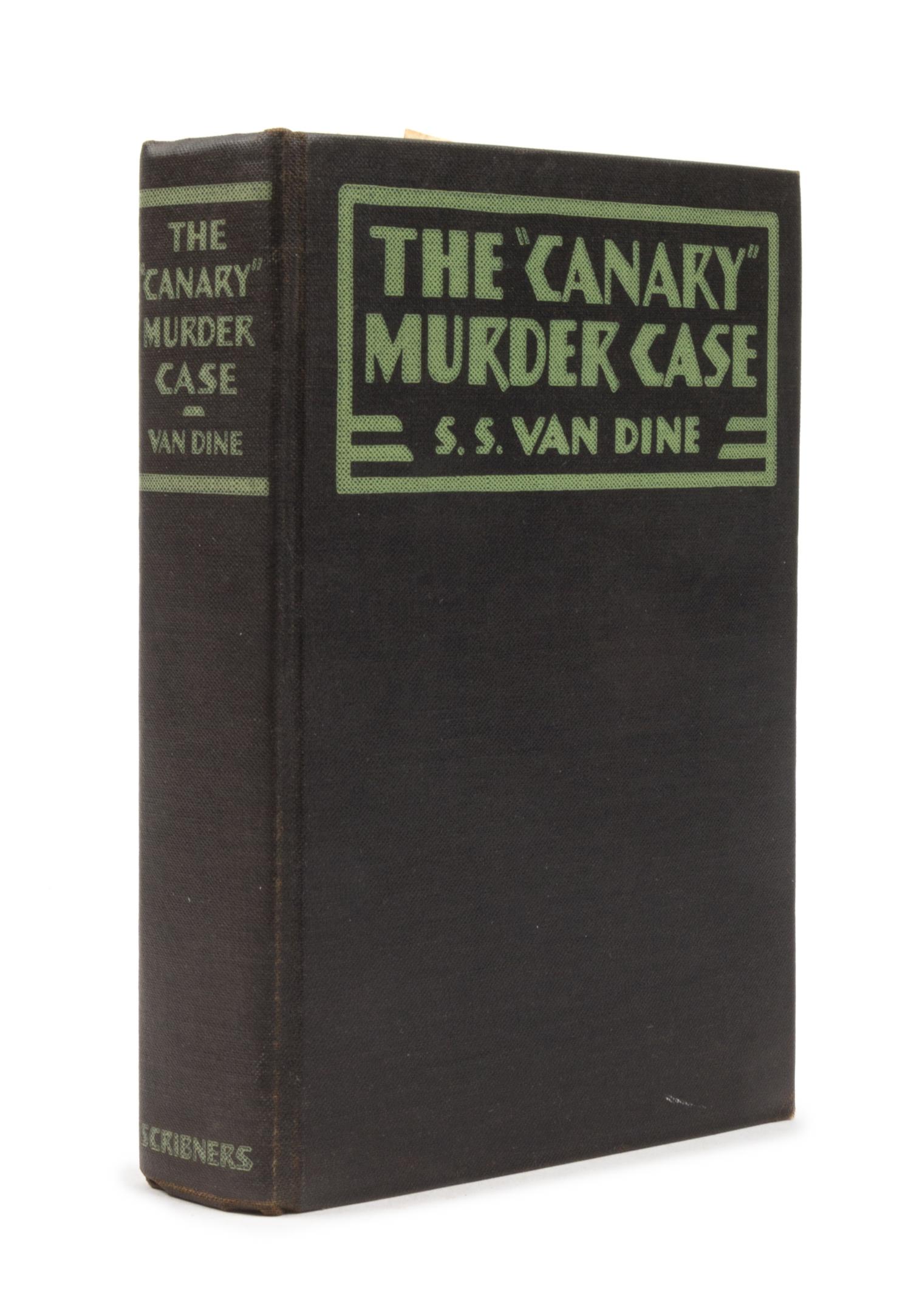 VAN DINE, S.S. (1888-1939). The Canary Murder Case. New York: Charles Scribner's Sons, 1927.