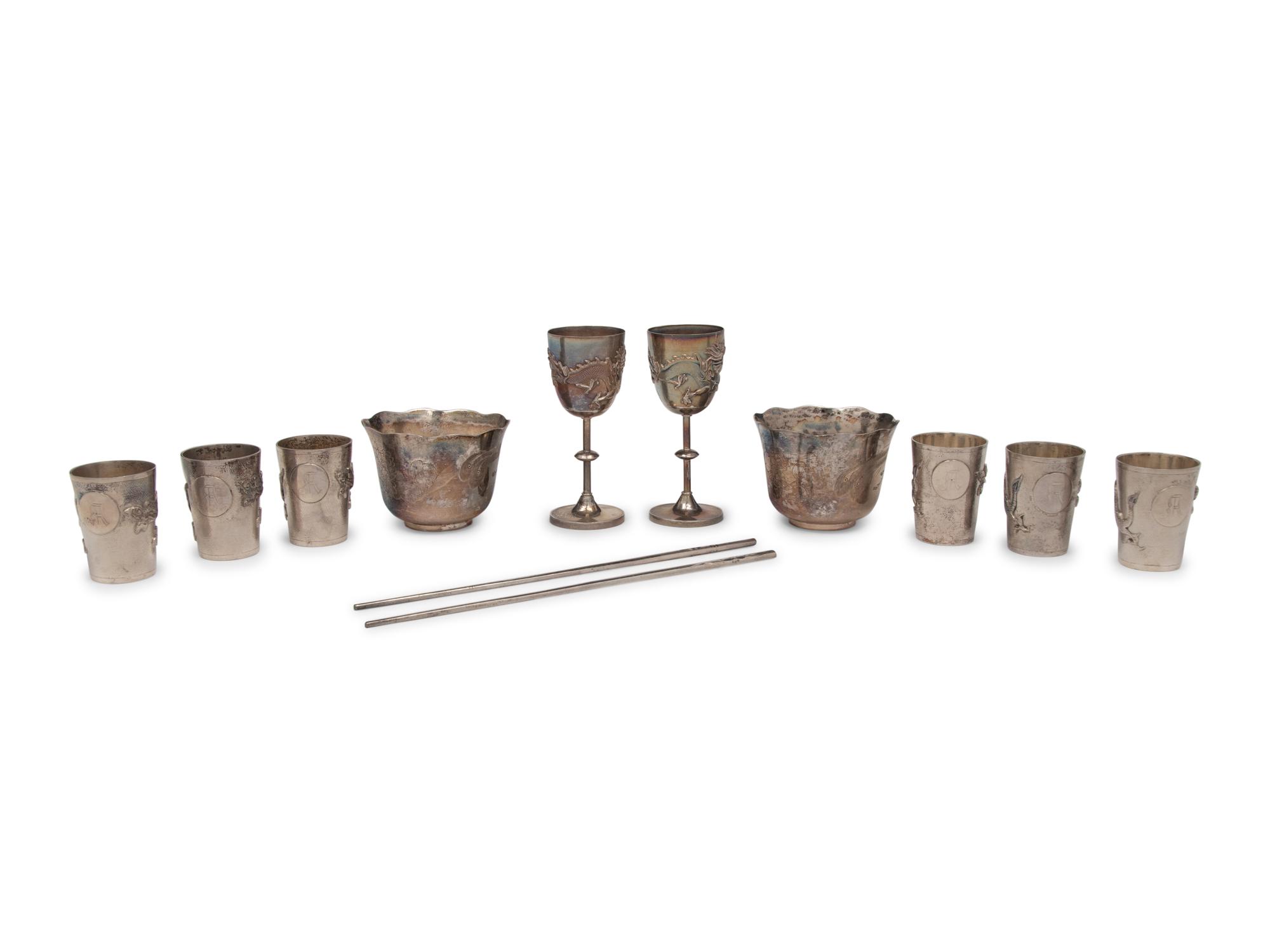 A Collection of Chinese Export Silverwares