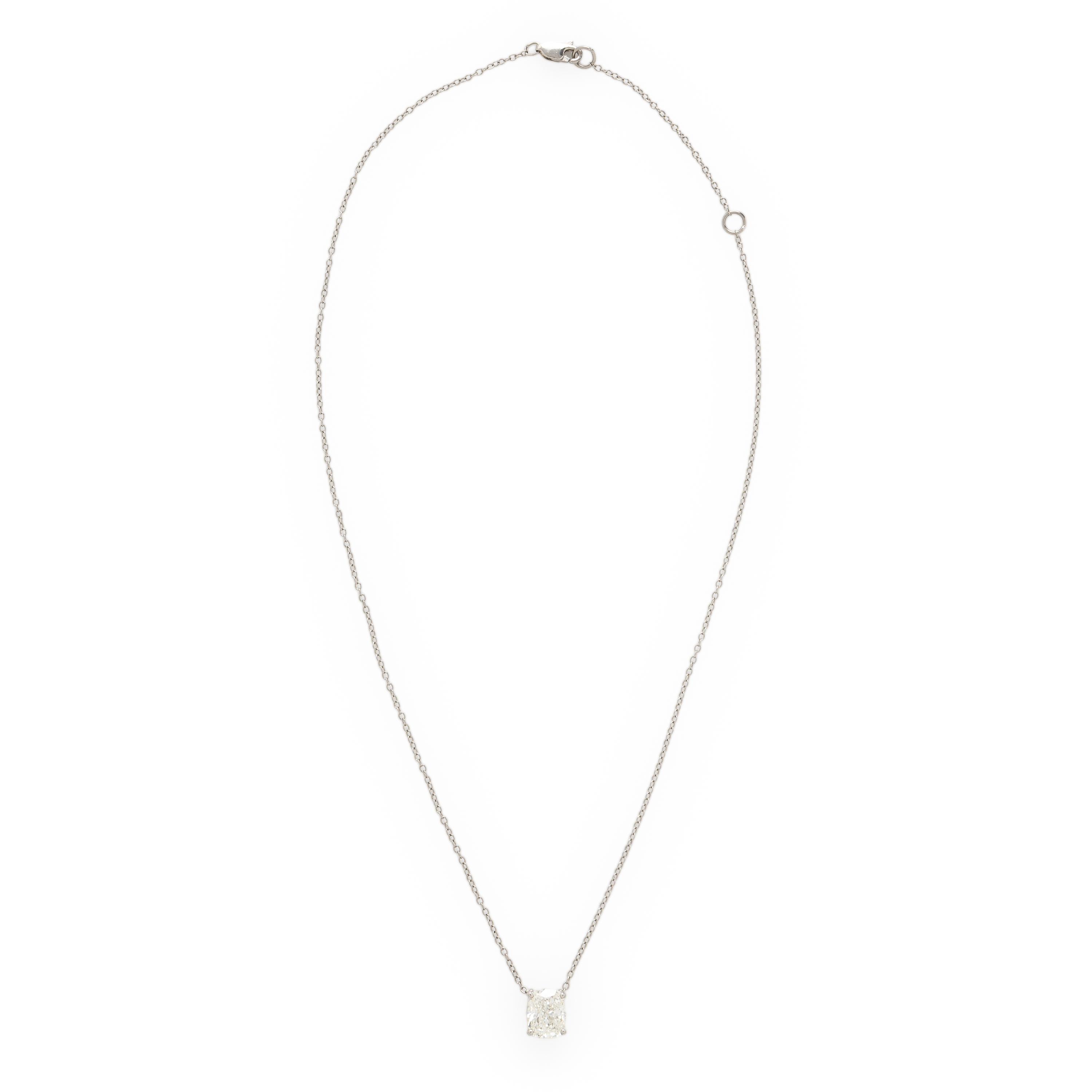 Diamond and Platinum Pendant Necklace