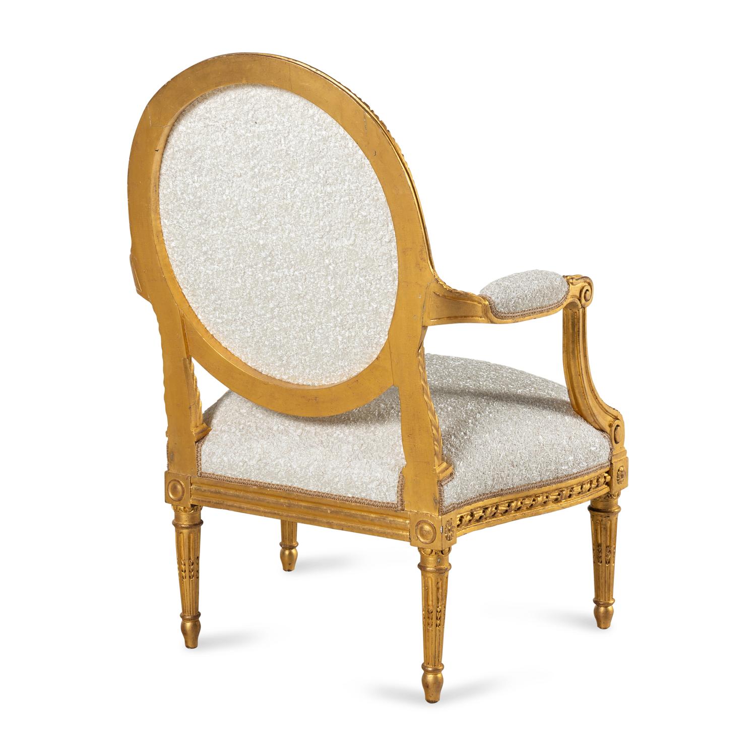 A Louis XVI Giltwood Fauteuil