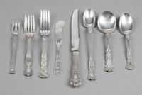 An American Silver Flatware Service, Gorham Mfg. Co., Providence, RI, Buttercup pattern, comprising: 12 luncheon knives 12 luncheon for