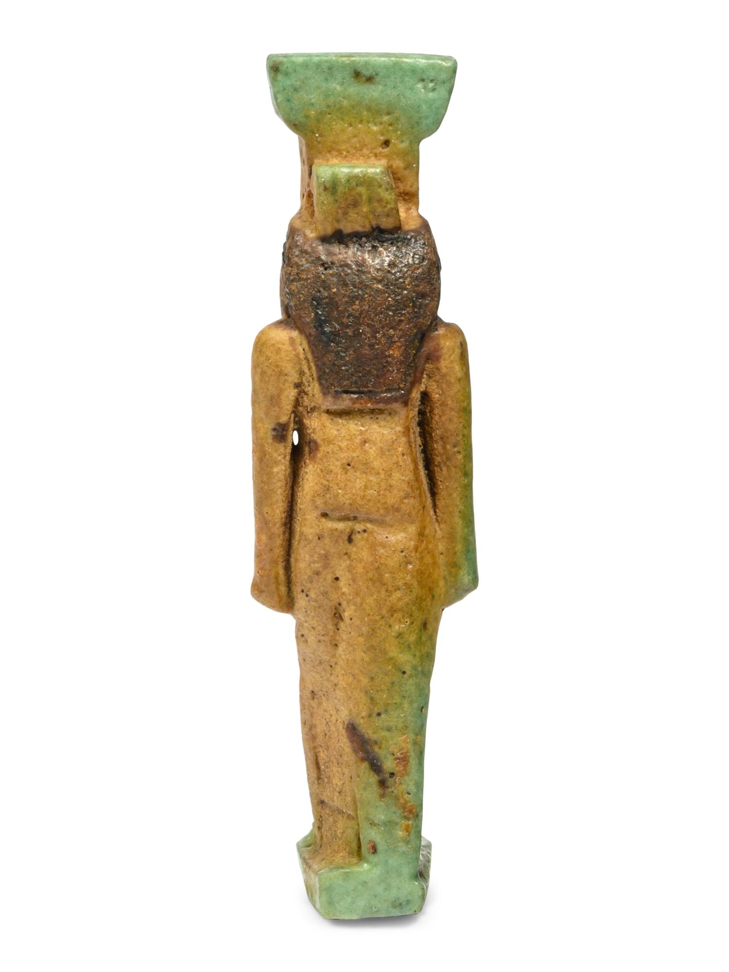 An Egyptian Two-Tone Faience Nephthys
