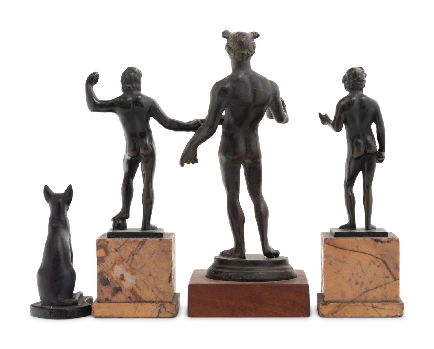 Four Small Grand Tour Bronze Articles