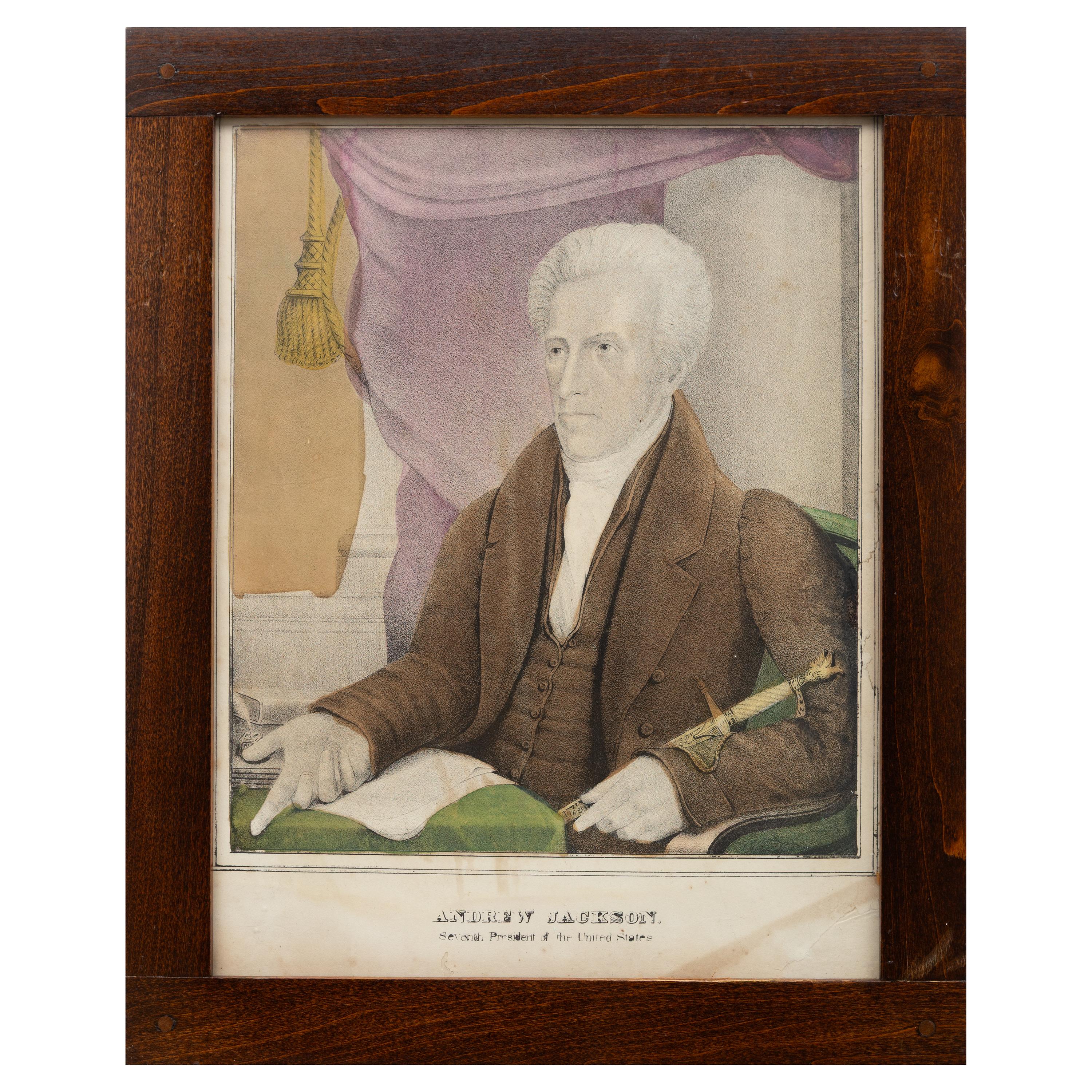 Eleven Framed Hand-Colored Lithographs of American Presidents