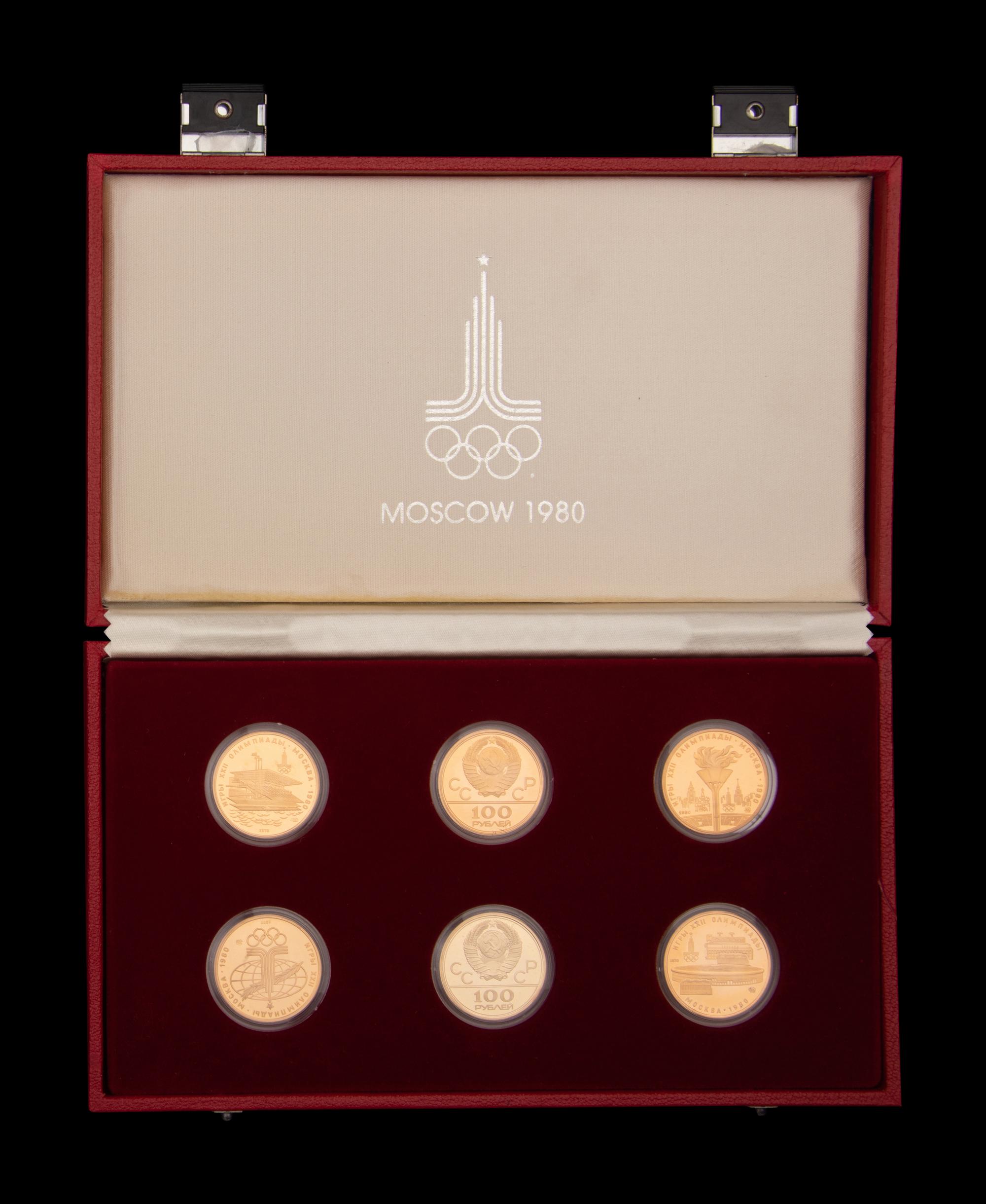 [SOVIET UNION] A 1980 Summer Olympic Games 100 Ruble Gold 1/2 Oz. 6-Coin Proof Set