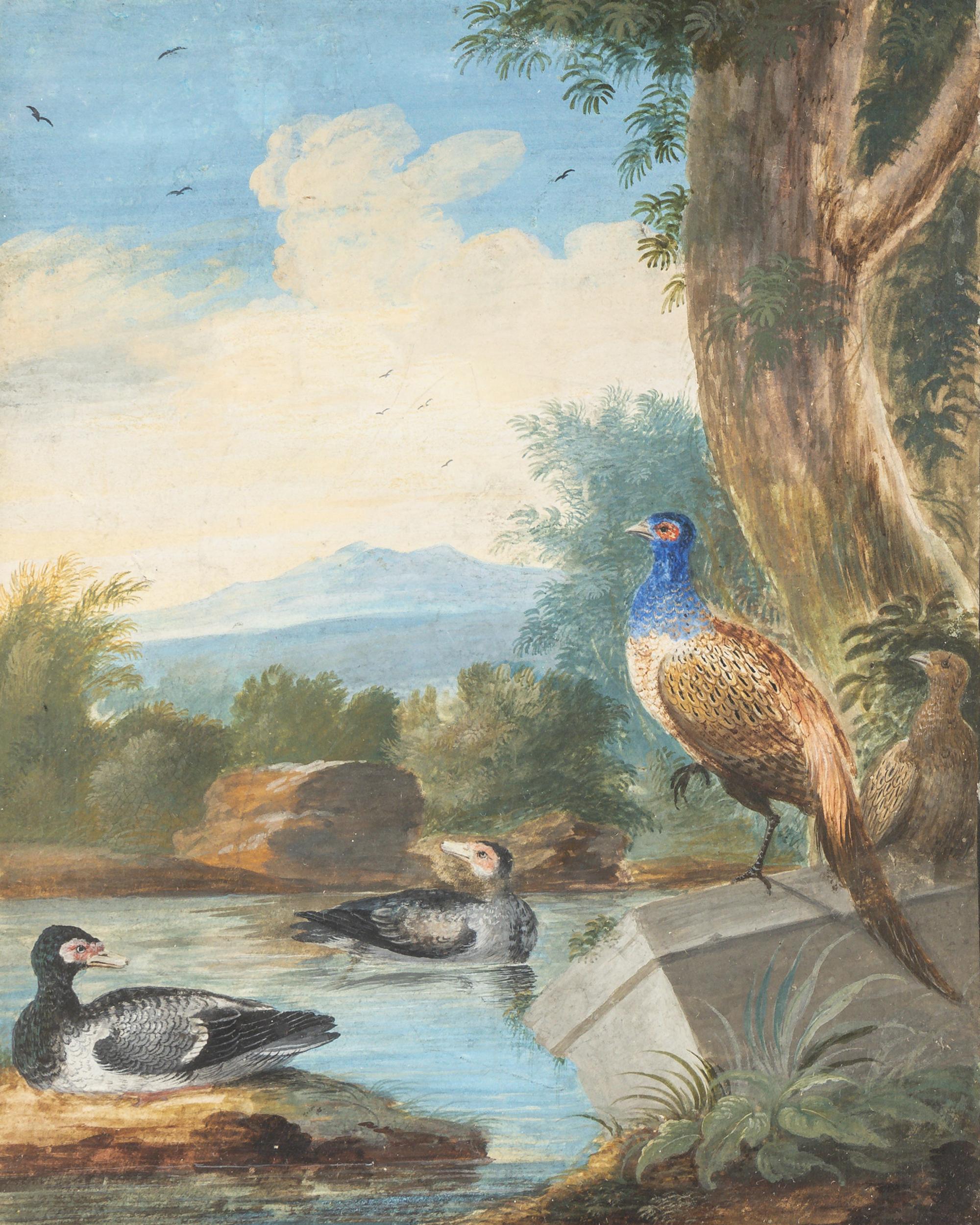 A Group of Three Continental Paintings