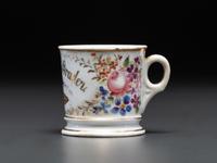 Two Tobacco Related Porcelain Occupational Shaving Mugs