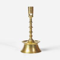 A Flemish brass candlestick 15th / 16th century