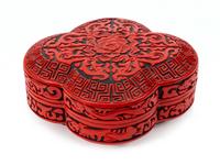 A Chinese Carved Red Lacquer Box — 20TH CENTURY