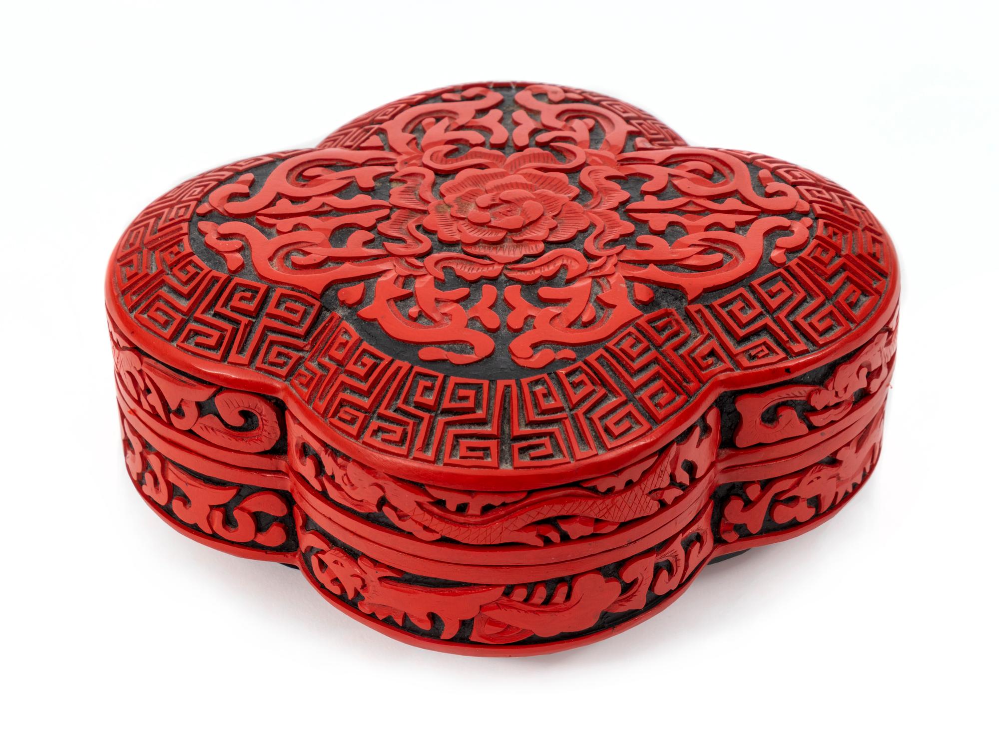 A Chinese Carved Red Lacquer Box — 20TH CENTURY