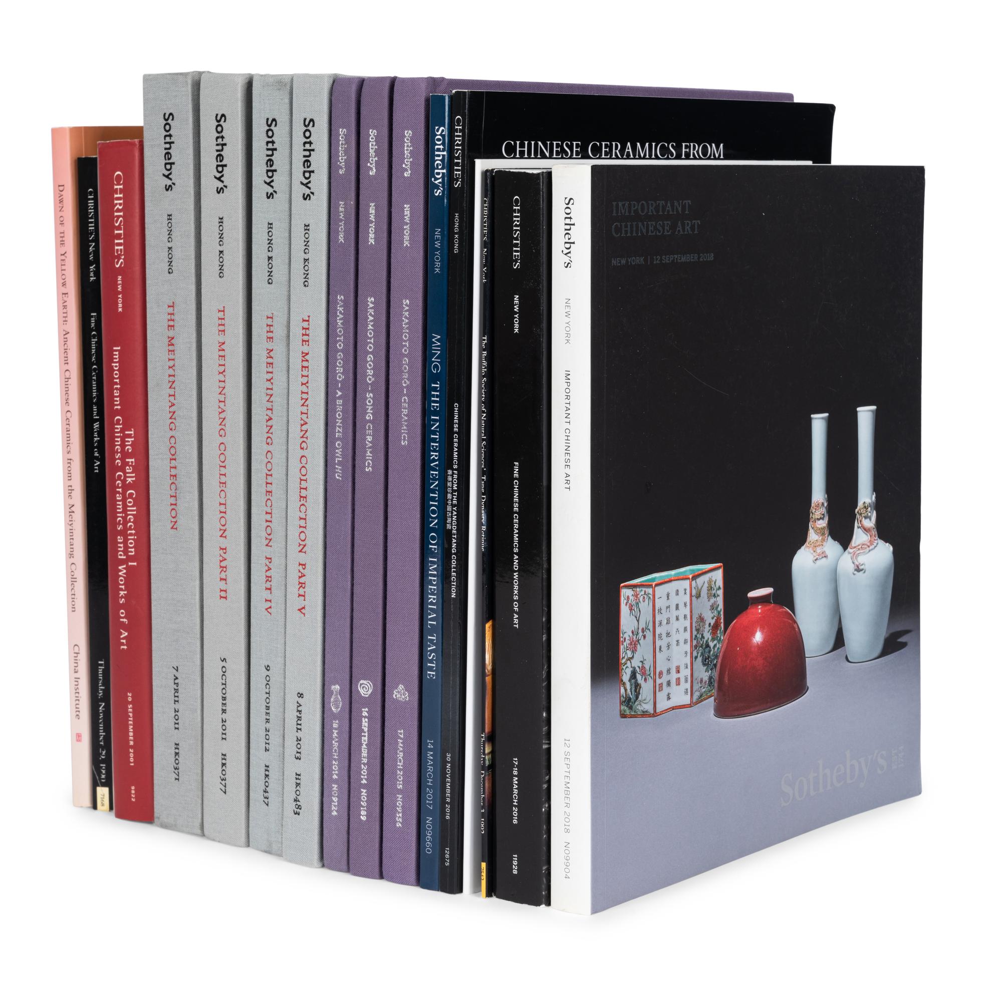 [CERAMICS — AUCTION CATALOGUE] A group of auction catalogues about Chinese Ceramics, comprising: